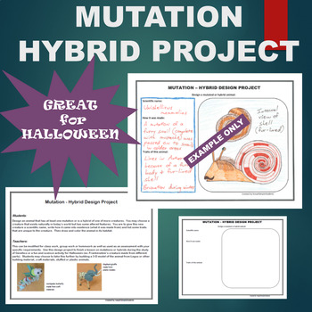 Preview of Hybrid Animal Mutation Science Halloween Design PBL Project Based - FOREVER FREE