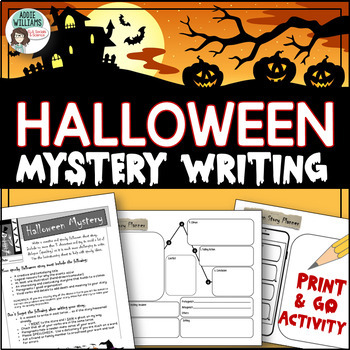 Preview of Halloween Writing Activity - Write a Creative Mystery Story