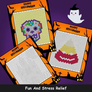 Halloween Mosaic Color By Number: Halloween Coloring Book for