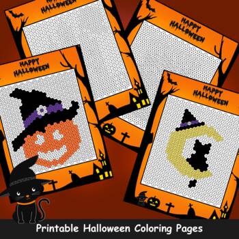 Halloween Mosaic Color By Number: Halloween Coloring Book for