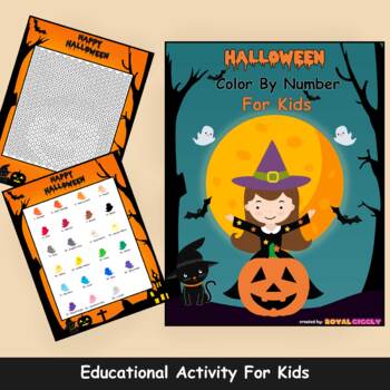 Halloween Mystery Mosaic Pictures | Color By Number Activities ...