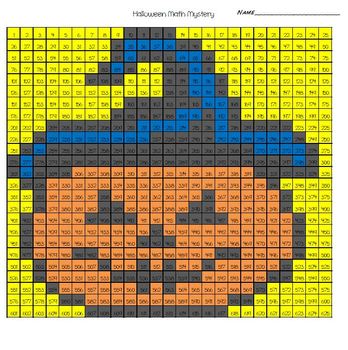 Preview of Halloween Mystery Picture Multi-Digit Addition and Subtraction