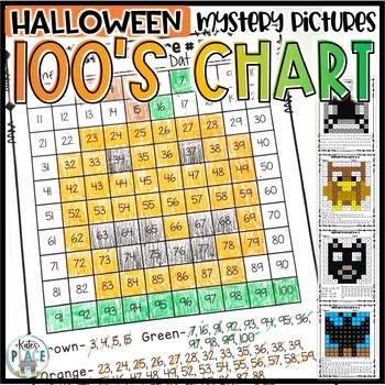 Preview of Halloween Mystery Pictures 100's Chart UPDATED