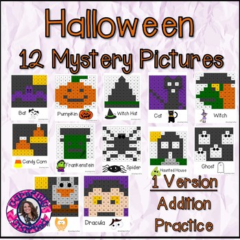 Preview of Halloween Mystery Pictures | Addition Practice