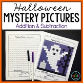 Mystery Pictures Halloween - Addition and Subtraction Facts