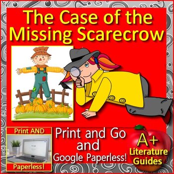 Preview of Halloween Mystery: The Case of the Missing Scarecrow Close Reading Mystery Unit