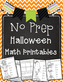 Halloween NO PREP Cut & Paste, Color By Number, & Riddles