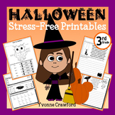 Halloween NO PREP Printables - Third Grade | Math and Lite