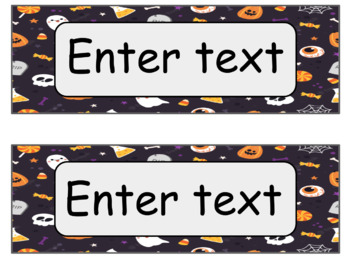 Preview of Halloween Nametags