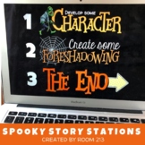 Halloween Narrative Writing Stations (Online)