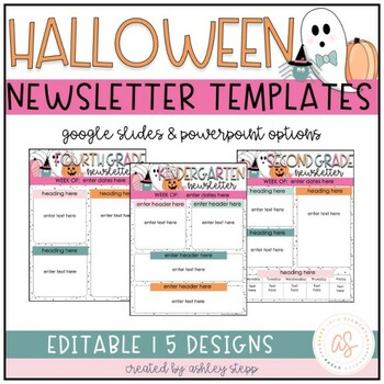 Preview of Halloween Newsletter Templates | Halloween Edition | Editable