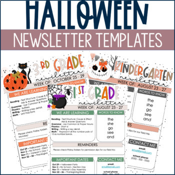 Preview of Halloween Newsletters