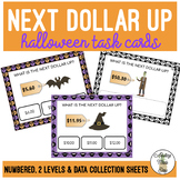 Halloween Next Dollar Up Task Cards