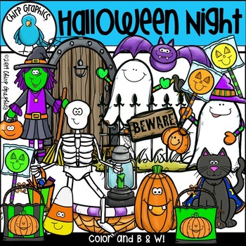 Halloween Night Clip Art Set - Chirp Graphics by Chirp ...