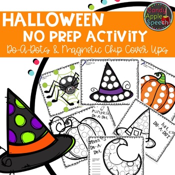 Preview of Halloween No Prep Activity: Do-A-Dots and Magnetic Chip Cover Ups