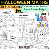 Halloween Math Activities for K and 1st Grade - No Prep maths