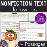 Halloween Nonfiction Reading Comprehension Printable and B