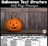 Halloween Nonfiction Text Structure Passages + Digital Version