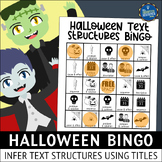 Halloween Nonfiction Text Structures Bingo Game