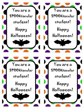 Preview of Halloween Note to Students