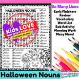 Halloween Nouns Word Search Activity : Early Finishers : M