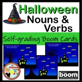 Halloween Nouns and Verbs Boom Cards Parts of Speech Activity