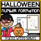 Halloween Number Formation Flashcards