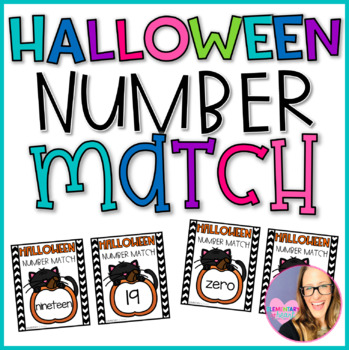  Halloween Number Match  by Elementary at HEART Teachers 