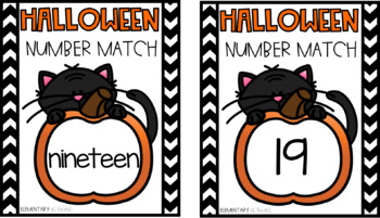  Halloween Number Match  by Elementary at HEART Teachers 