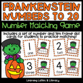 Halloween Number Matching Frankenstein Math Activity Numbe