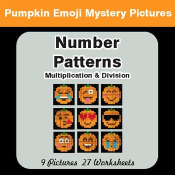 Halloween: Number Patterns: Multiplication & Division - Math Mystery Pictures