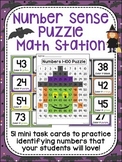 Halloween Math Center Color by Number Sense 100 Chart Puzz