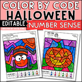 Halloween Number Sense Activities Editable Worksheets