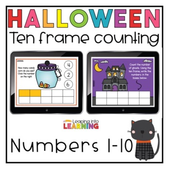 Preview of Halloween Number Sense Digital Boom cards for Kindergarten