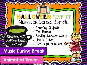 Preview of Halloween Number Sense MOVE IT - The Bundle