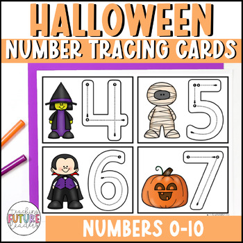 Preview of Halloween Number Tracing Cards