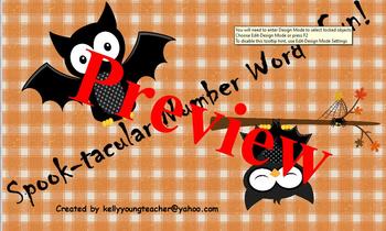 Preview of Halloween Number Word Fun for Promethean/ActivBoards