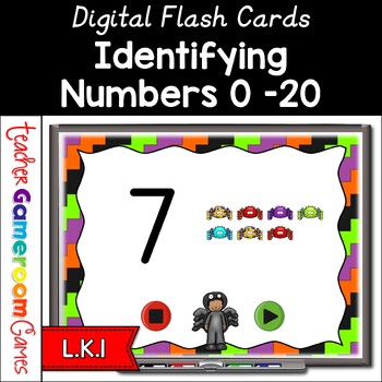 Preview of Halloween  Flash Card Set - Numbers 0-20