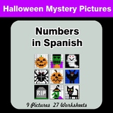 Halloween: Numbers in Spanish - Math Mystery Pictures / Co