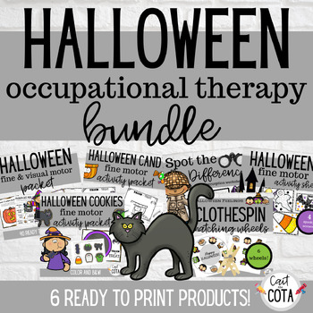Preview of Halloween Occupational Therapy Bundle