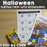 Halloween October Coloring Pages 2 Digit Subtraction With 