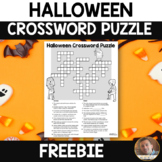 Halloween / October Crossword Puzzle Freebie