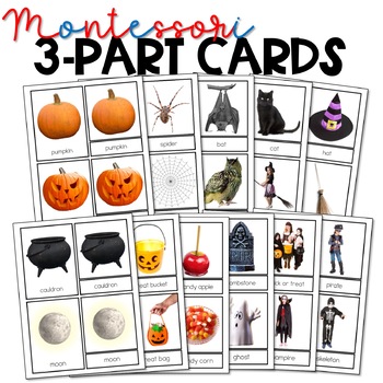 Halloween Flashcards, Halloween Activity, Halloween Printable, Halloween  Cards, Spooky Vocabulary Cards, Montessori, Halloween Preschool 