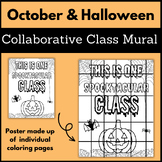 Halloween October Spooky Collaborative Class Mural Poster 