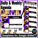 Halloween October Spooky Daily & Weekly Agenda Templates f