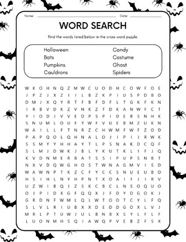 Halloween Bundle - Mad Lib, Word Search, Crossword Puzzle by Teacher  Teamwork