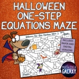 Halloween One Step Equations Digital Activity - Maze