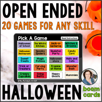Preview of Halloween Open Ended Games for ANY skill | BOOM CARDS™