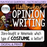 Halloween Opinion Writing - Topic "Halloween Costumes"