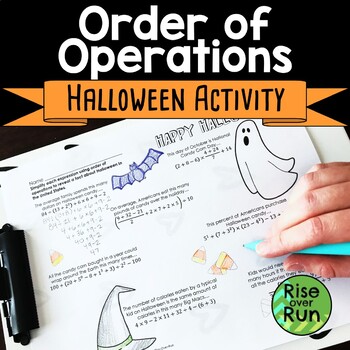 Preview of Halloween Order of Operations Math Activity